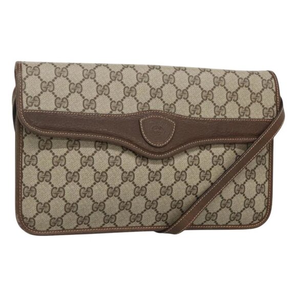 GUCCI GG Supreme Shoulder Bag PVC Beige - Picture 1 of 14